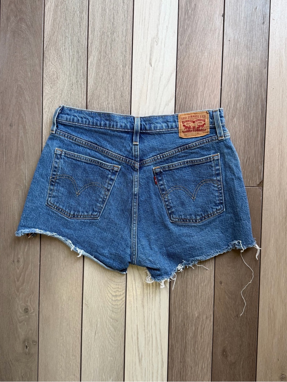 Levi's 501 Blue Denim Cutoff Women's Shorts